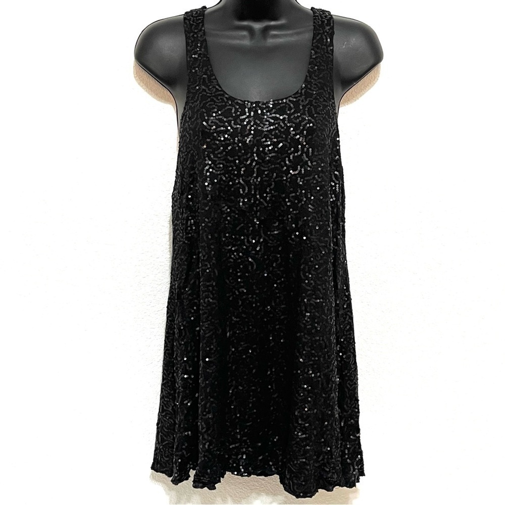 NWT Jovonna London Black Sequin Mini Dress Size M